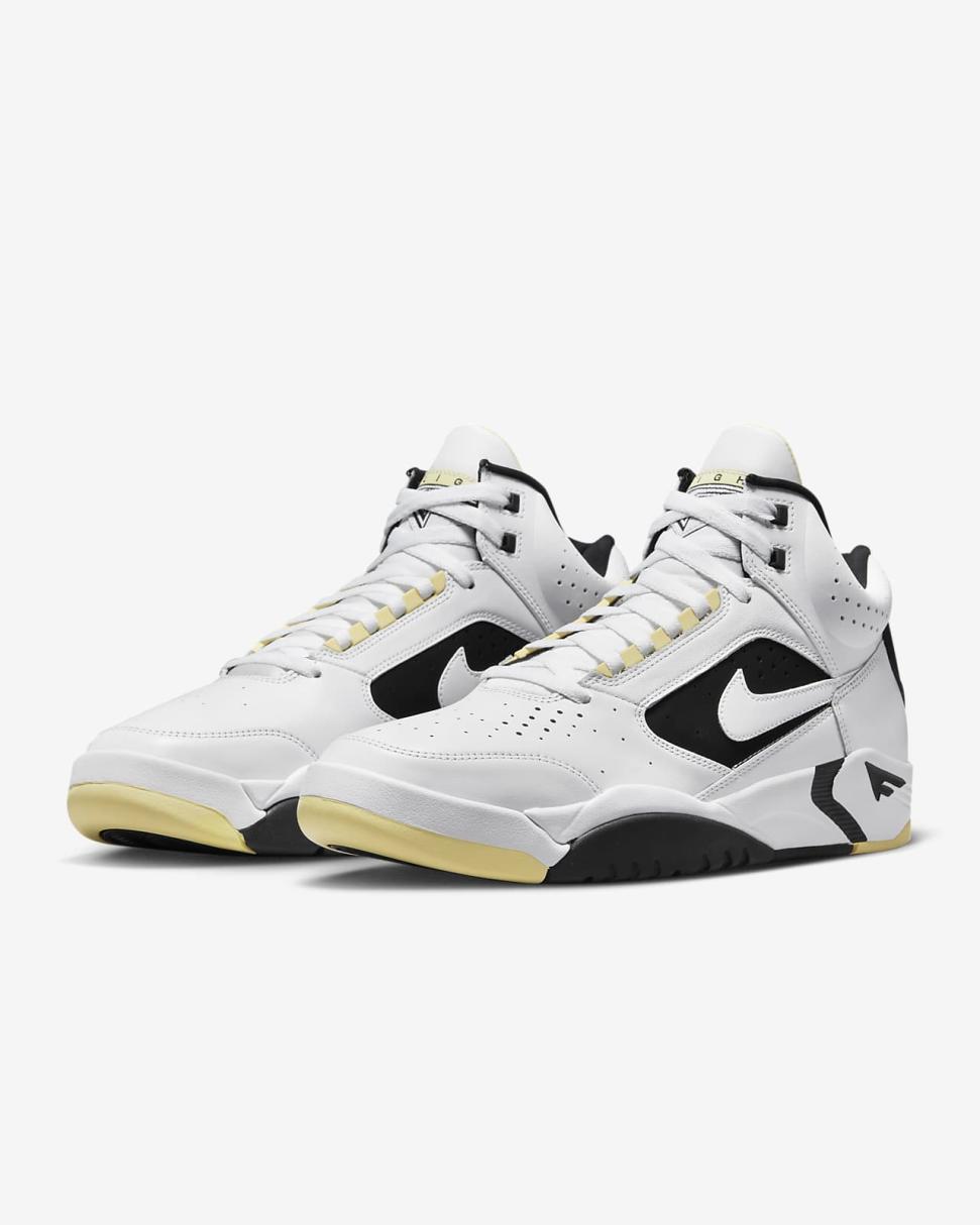 Nike Air Flight Lite Mid White/Lemon/Black/White | Mens Nike Lifestyle