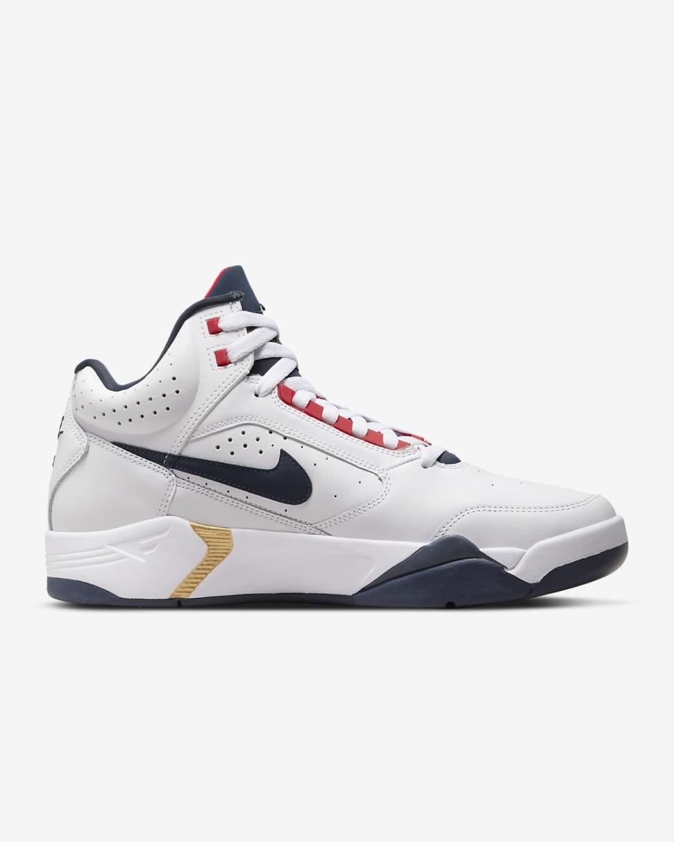 Nike Air Flight Lite Mid White/University Red/Metallic Gold/Midnight Navy | Mens Nike Lifestyle