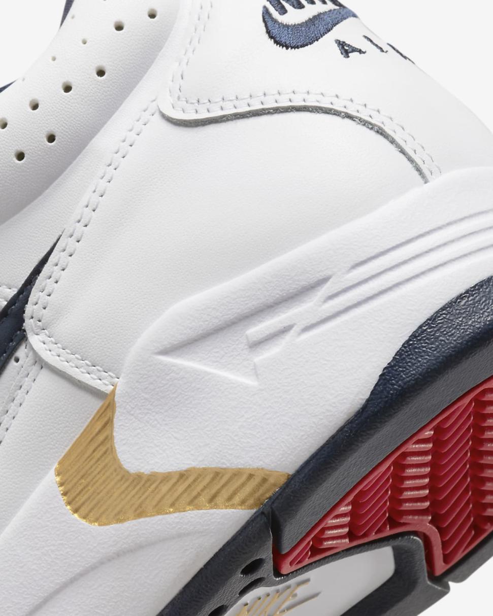 Nike Air Flight Lite Mid White/University Red/Metallic Gold/Midnight Navy | Mens Nike Lifestyle