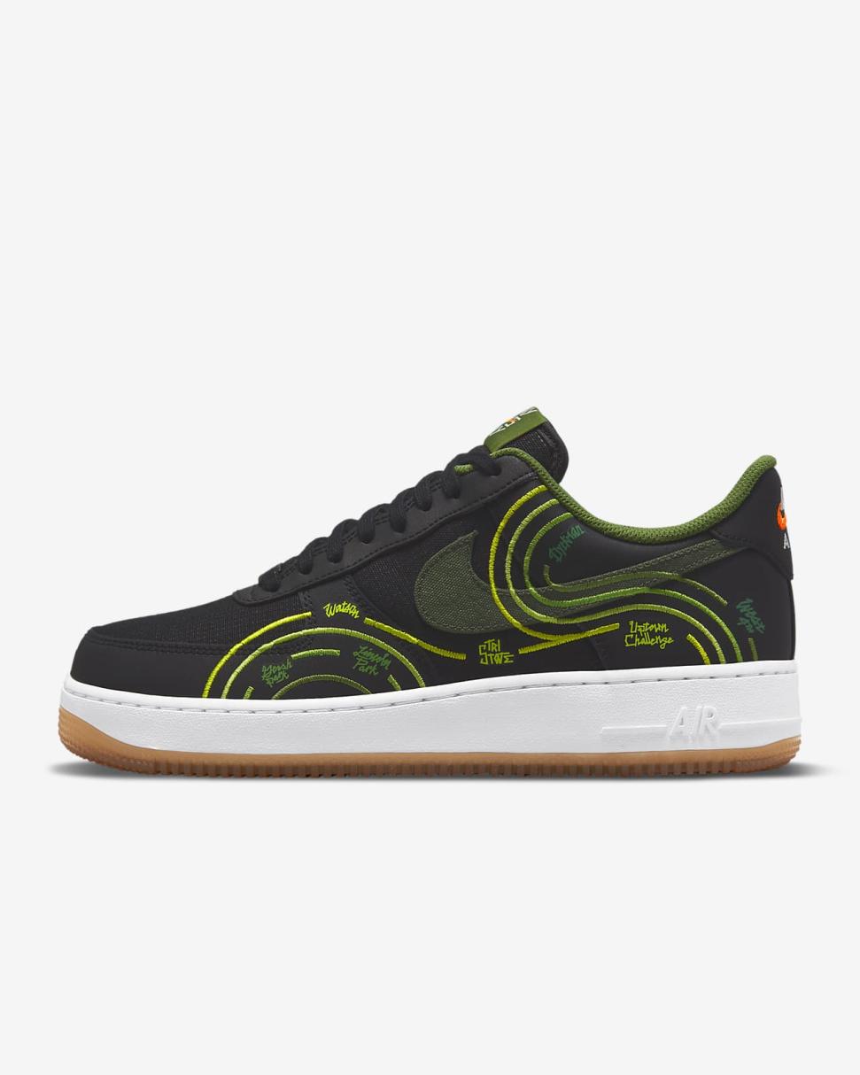Nike Air Force 1 '07 LV8 Black/Treeline/White/Carbon Green | Mens Nike Lifestyle