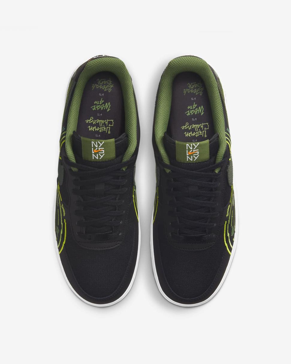 Nike Air Force 1 '07 LV8 Black/Treeline/White/Carbon Green | Mens Nike Lifestyle