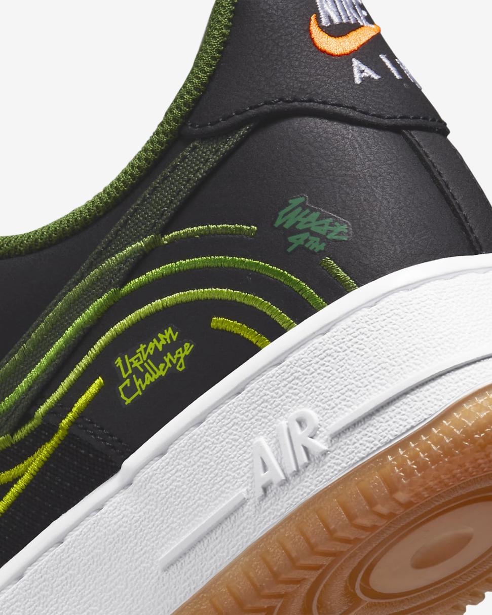 Nike Air Force 1 '07 LV8 Black/Treeline/White/Carbon Green | Mens Nike Lifestyle