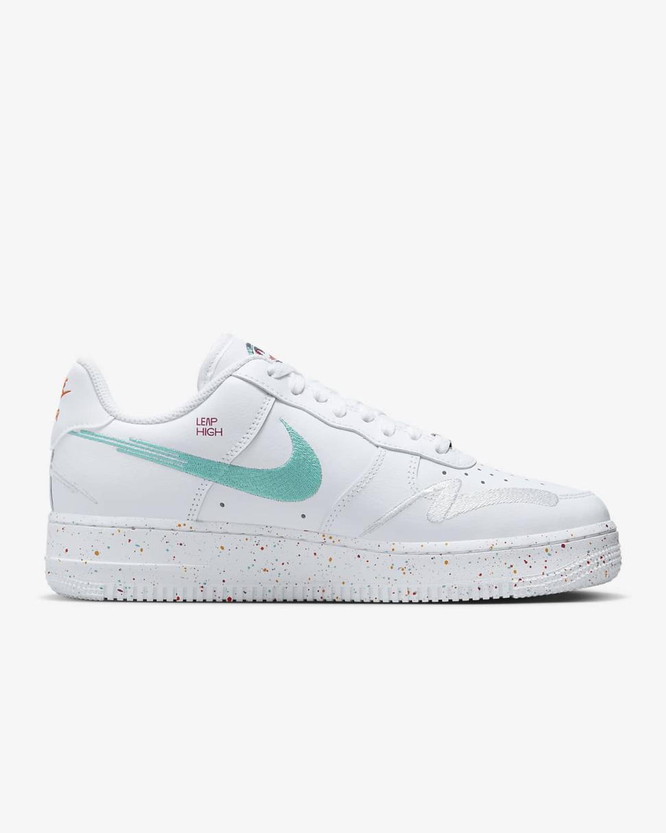 Nike Air Force 1 '07 LX White/White/Safety Orange/Washed Teal | Womens Nike Lifestyle
