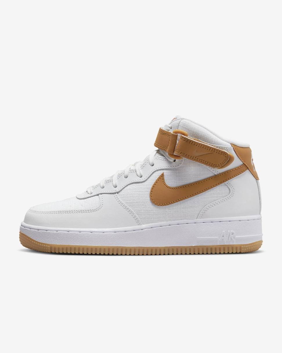 Nike Air Force 1 '07 Mid Summit White/Summit White/White/Desert Ochre | Womens Nike Lifestyle