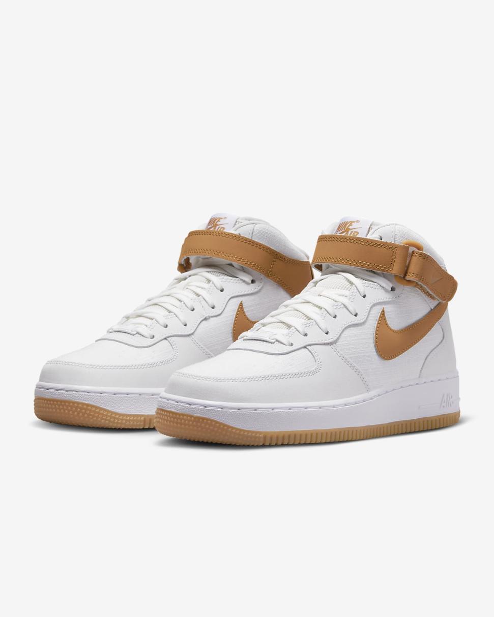 Nike Air Force 1 '07 Mid Summit White/Summit White/White/Desert Ochre | Womens Nike Lifestyle