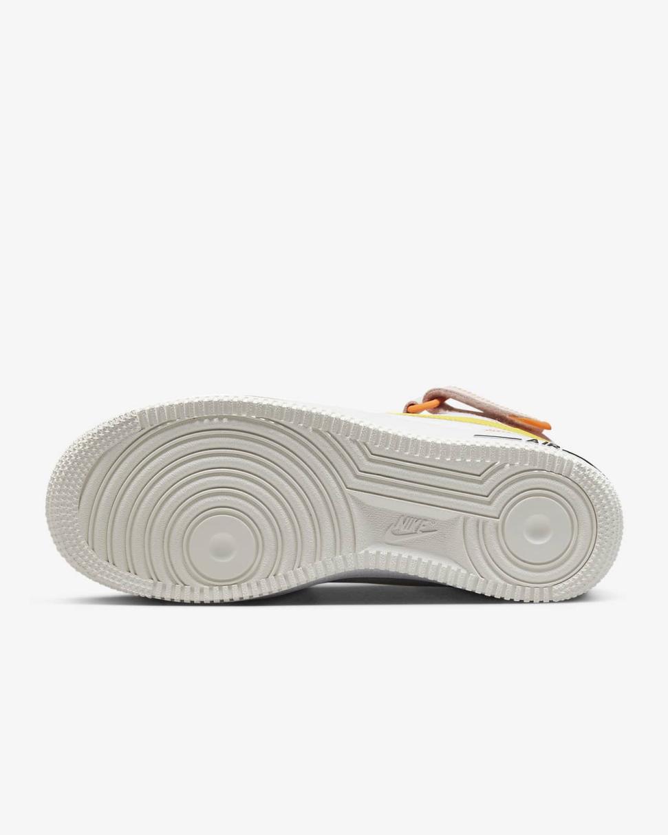 Nike Air Force 1 '07 Mid White/Pearl Pink/Action Green/Opti Yellow | Womens Nike Lifestyle