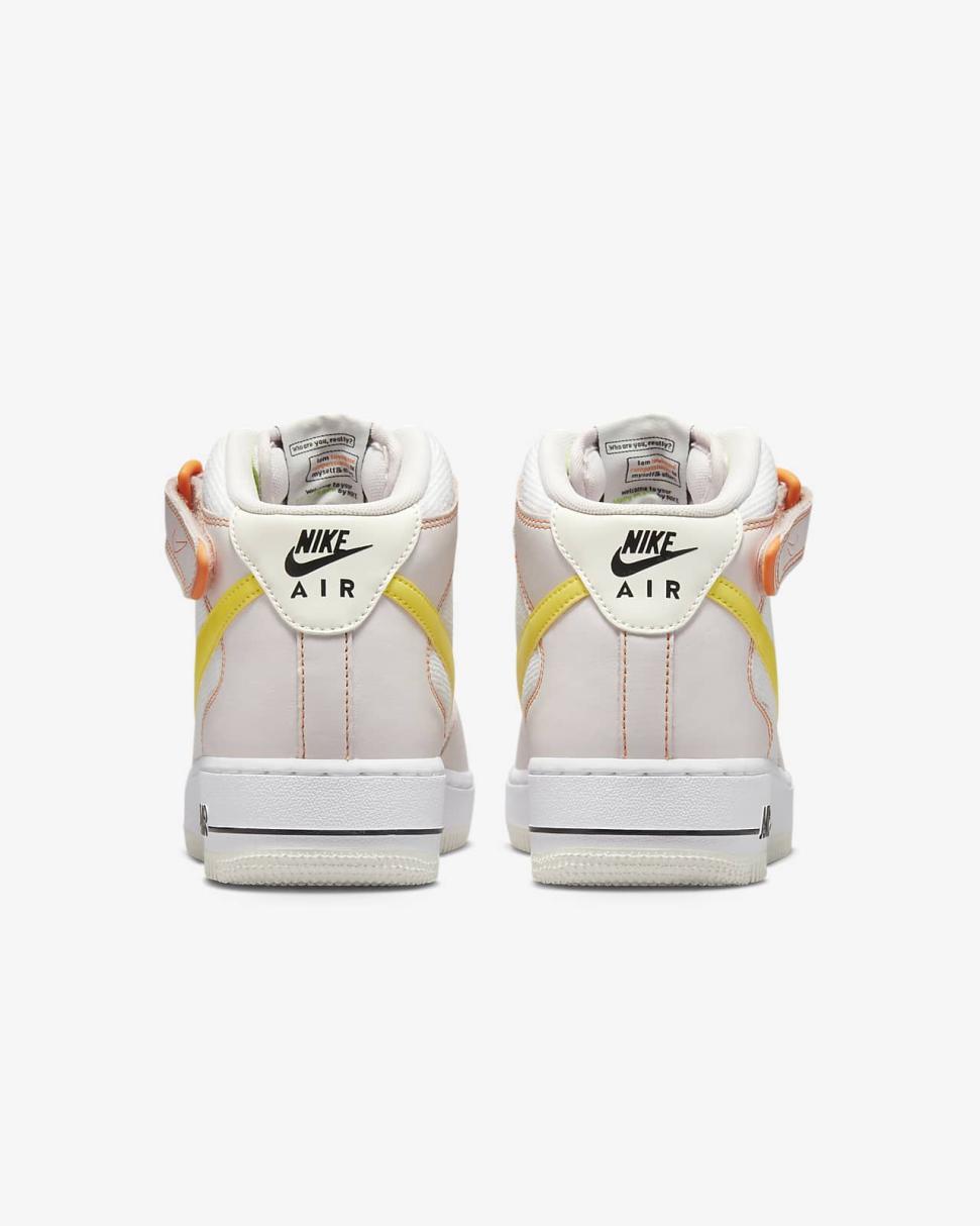 Nike Air Force 1 '07 Mid White/Pearl Pink/Action Green/Opti Yellow | Womens Nike Lifestyle