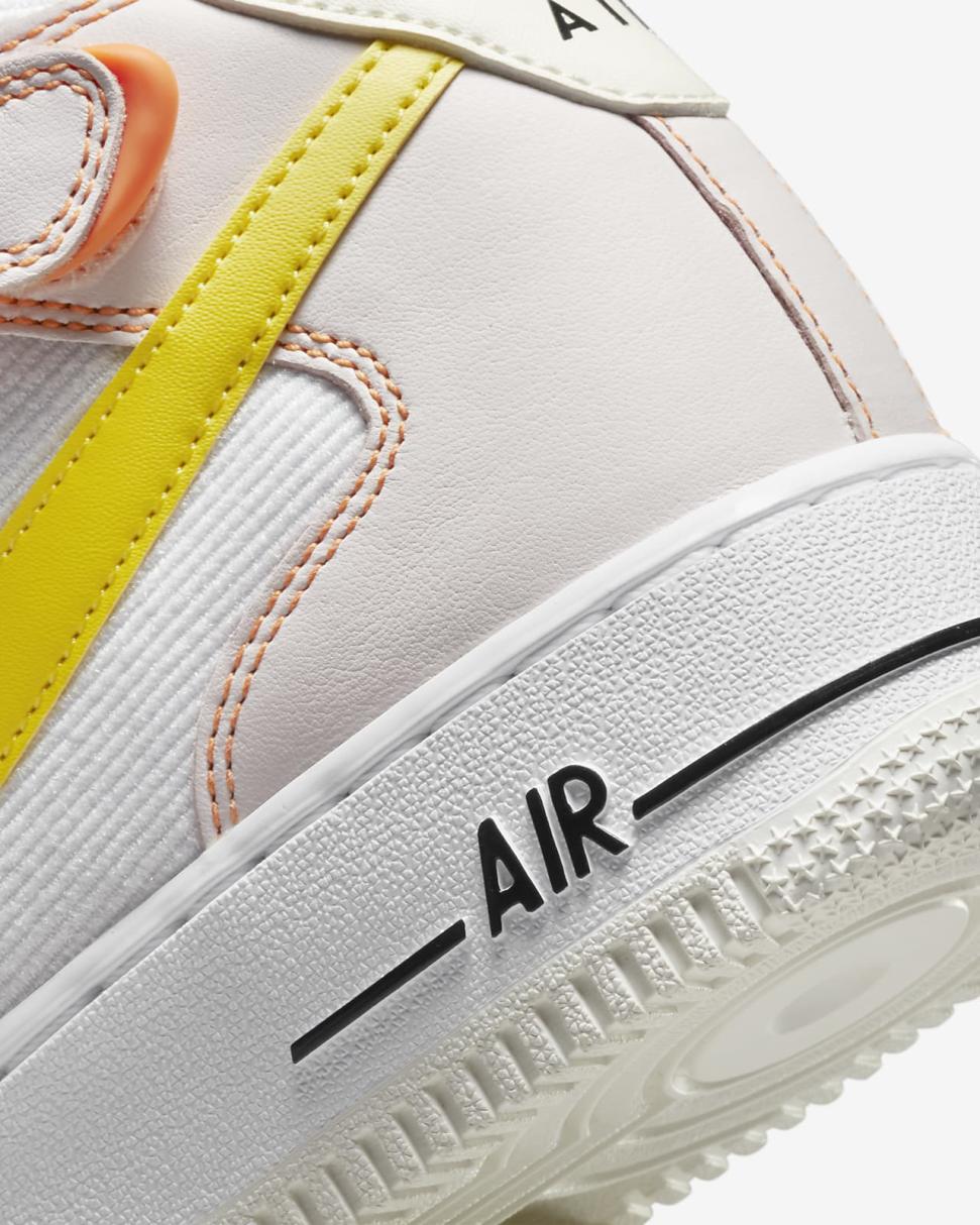 Nike Air Force 1 '07 Mid White/Pearl Pink/Action Green/Opti Yellow | Womens Nike Lifestyle