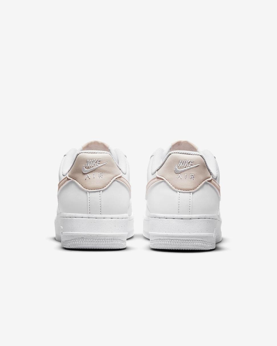 Nike Air Force 1 '07 Next Nature White/Black/Metallic Silver/Pale Coral | Womens Nike First Day Kicks