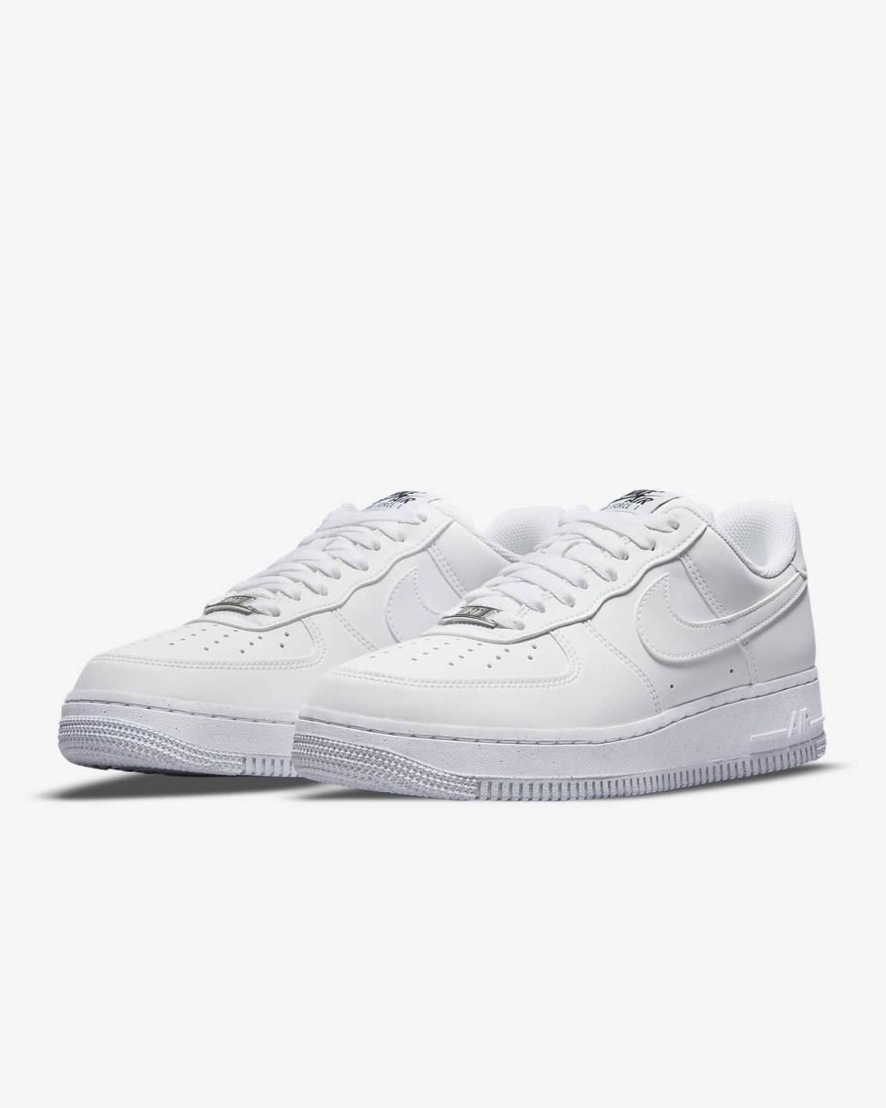 Nike Air Force 1 '07 Next Nature White/Black/Metallic Silver/White | Womens Nike First Day Kicks