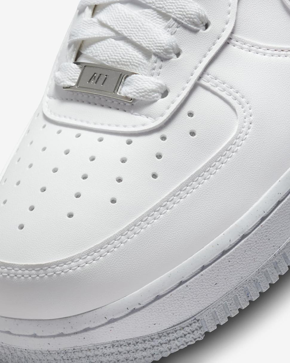 Nike Air Force 1 '07 Next Nature White/Black/Metallic Silver/White | Womens Nike First Day Kicks