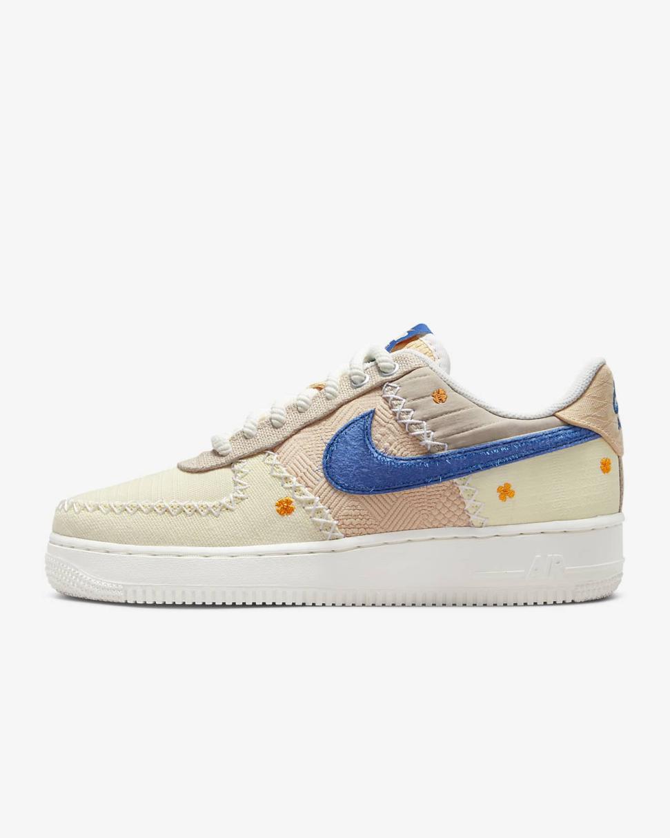 Nike Air Force 1 '07 Premium Sail/Coconut Milk/White Onyx/Dark Marina Blue | Womens Nike Lifestyle