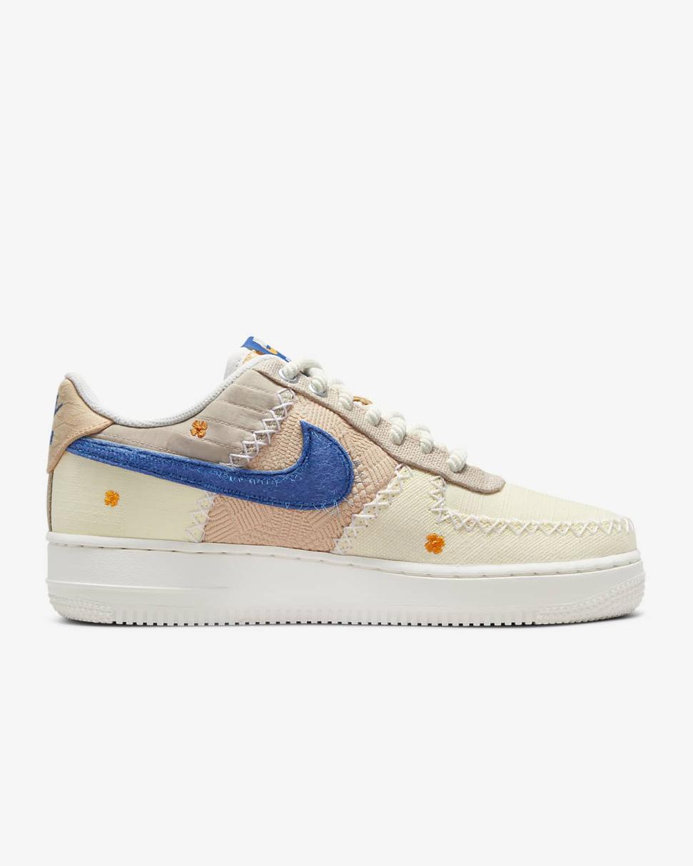 Nike Air Force 1 '07 Premium Sail/Coconut Milk/White Onyx/Dark Marina Blue | Womens Nike Lifestyle