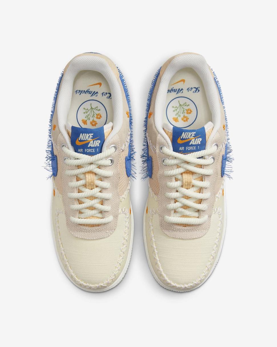 Nike Air Force 1 '07 Premium Sail/Coconut Milk/White Onyx/Dark Marina Blue | Womens Nike Lifestyle