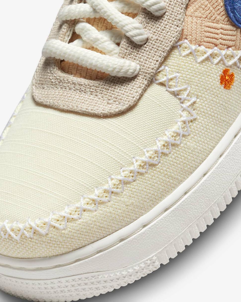 Nike Air Force 1 '07 Premium Sail/Coconut Milk/White Onyx/Dark Marina Blue | Womens Nike Lifestyle