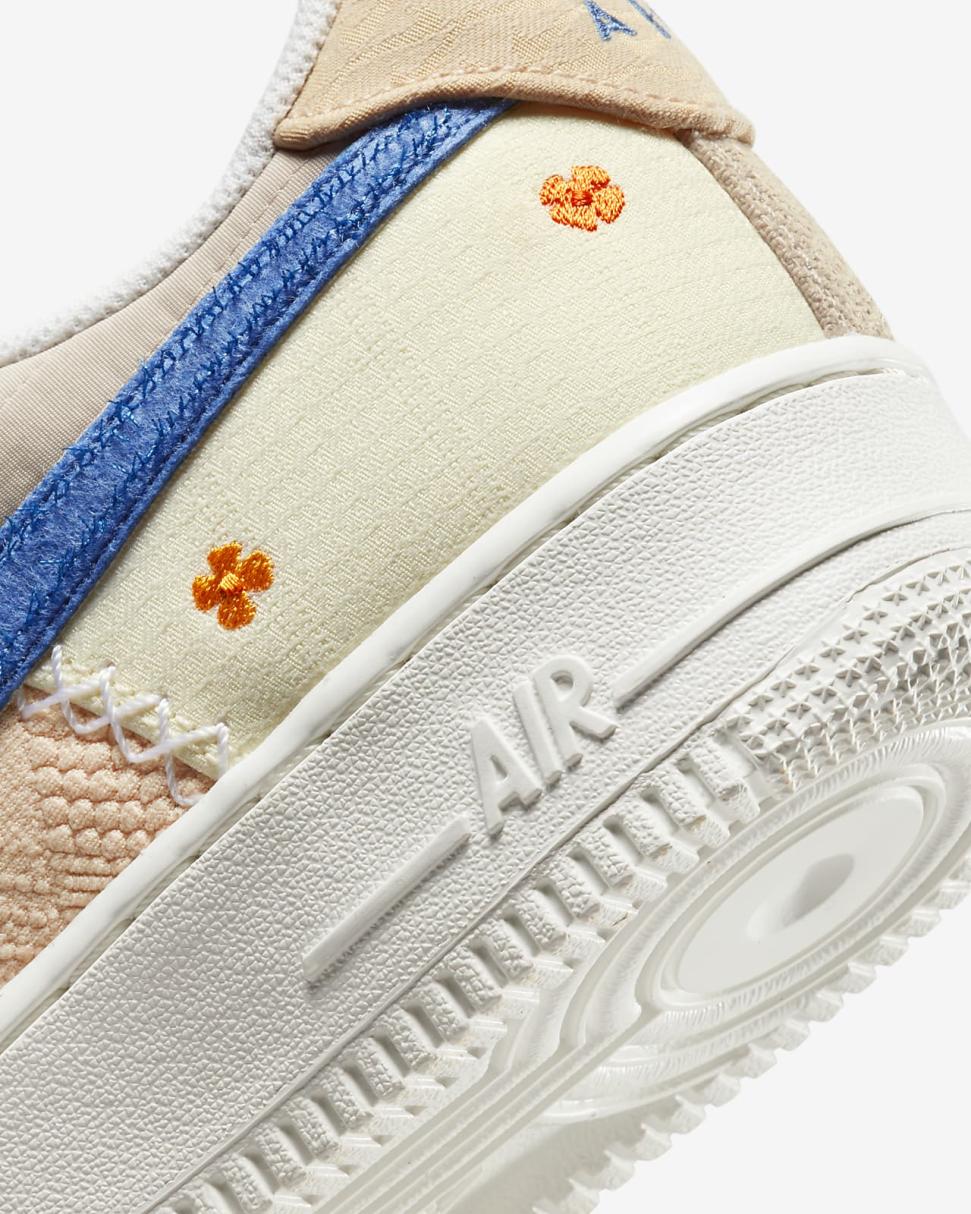 Nike Air Force 1 '07 Premium Sail/Coconut Milk/White Onyx/Dark Marina Blue | Womens Nike Lifestyle