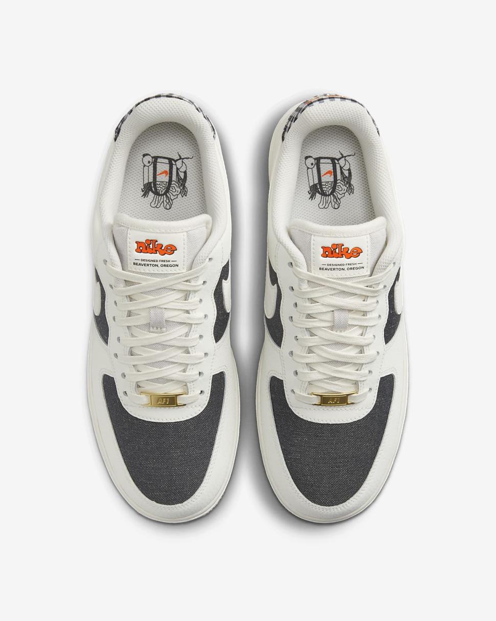 Nike Air Force 1 '07 Sail/Dark Smoke Grey/Safety Orange/Sail | Mens Nike Lifestyle