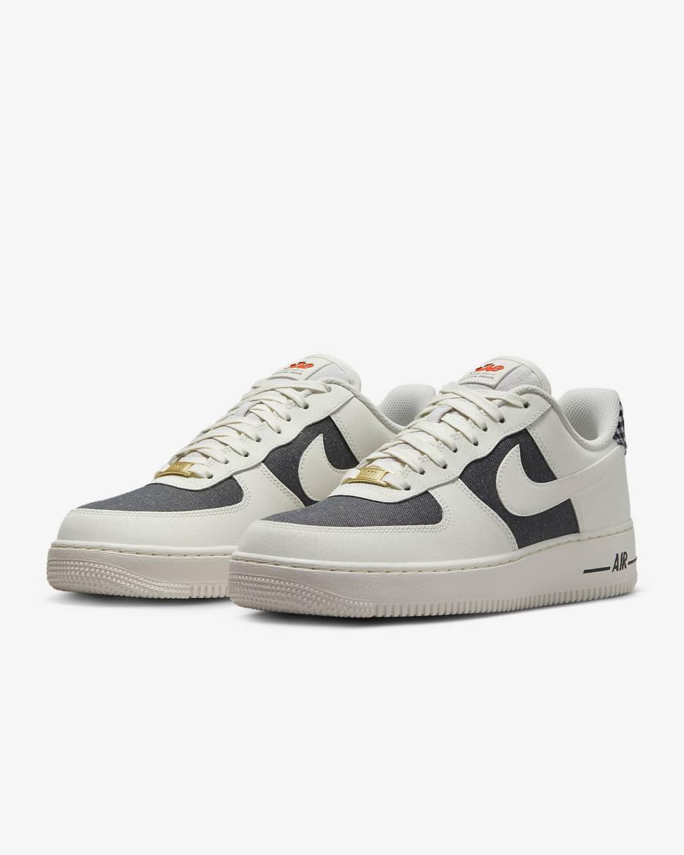 Nike Air Force 1 '07 Sail/Dark Smoke Grey/Safety Orange/Sail | Mens Nike Lifestyle
