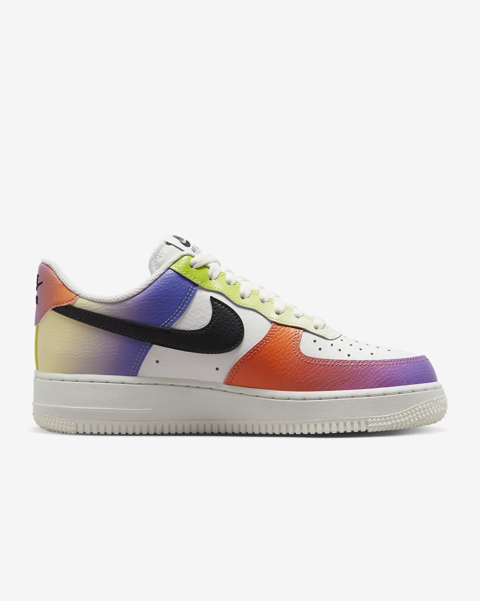 Nike Air Force 1 '07 Summit White/Bright Mandarin/Action Grape/Black | Womens Nike Lifestyle