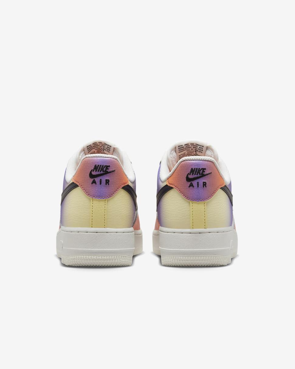 Nike Air Force 1 '07 Summit White/Bright Mandarin/Action Grape/Black | Womens Nike Lifestyle