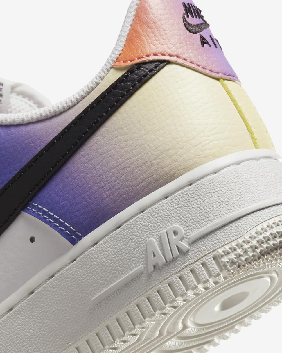 Nike Air Force 1 '07 Summit White/Bright Mandarin/Action Grape/Black | Womens Nike Lifestyle