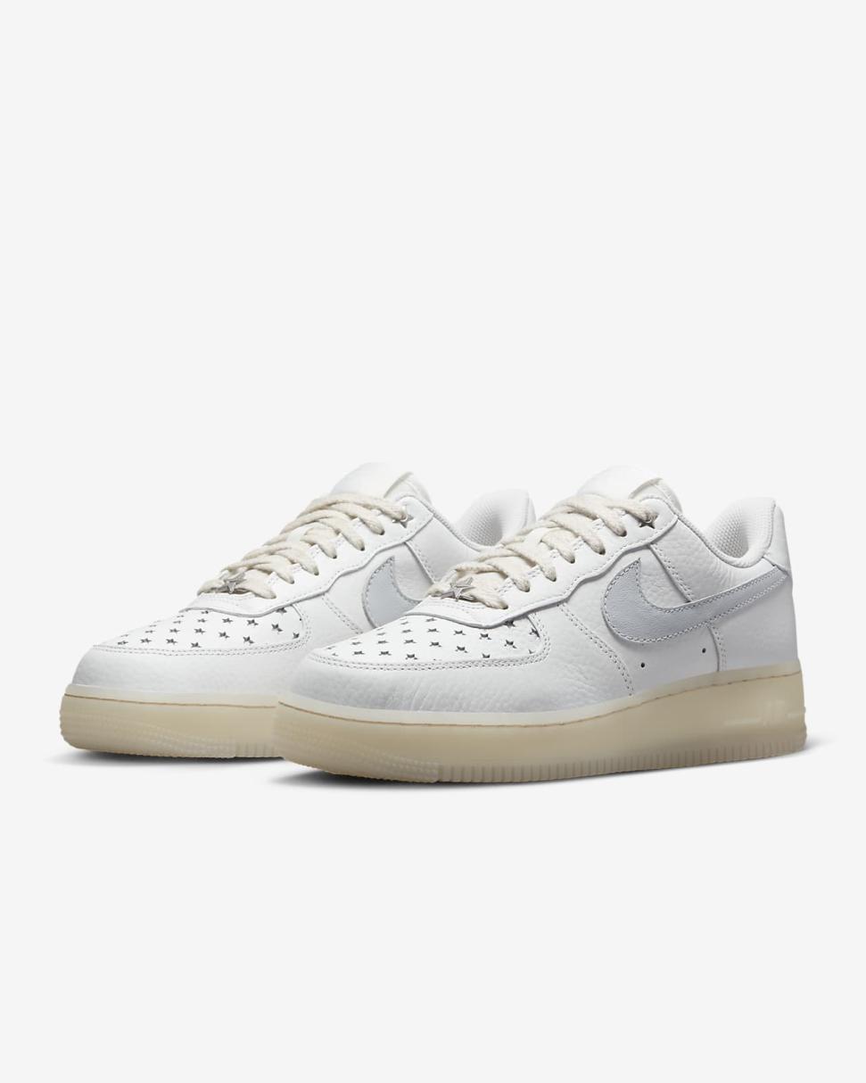 Nike Air Force 1 '07 Summit White/Light Orewood Brown/Metallic Silver/Pure Platinum | Womens Nike Lifestyle