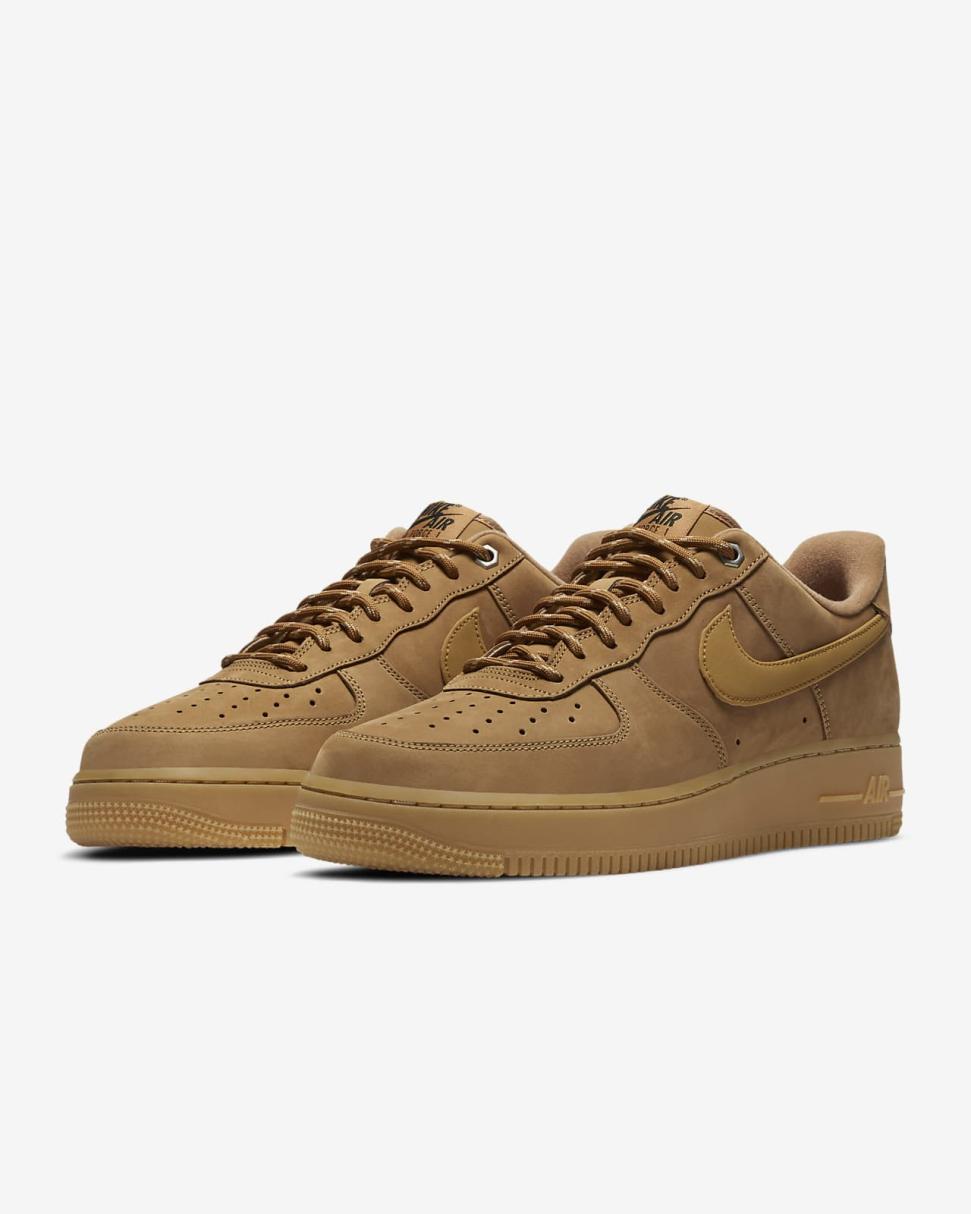 Nike Air Force 1 '07 WB Flax/Gum Light Brown/Black/Wheat | Mens Nike Lifestyle
