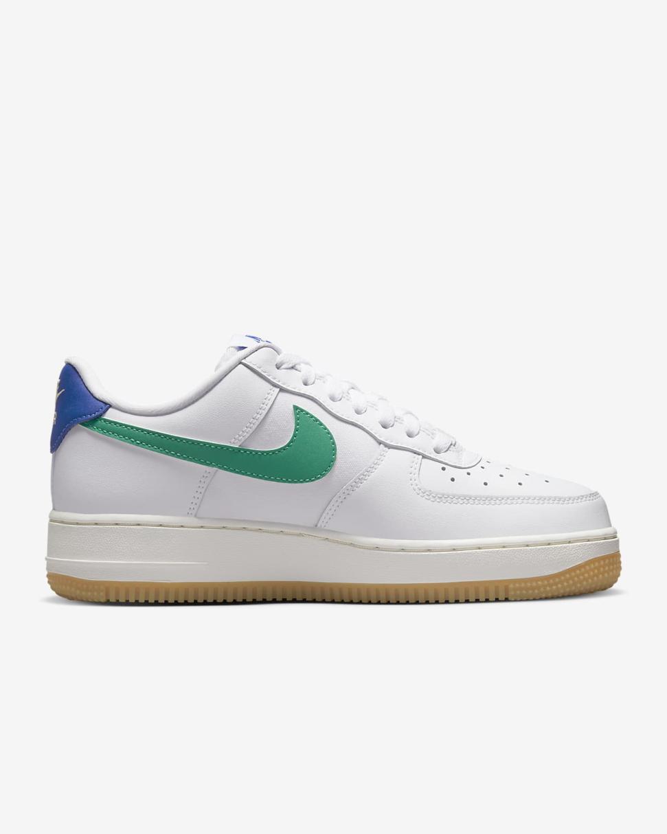 Nike Air Force 1 '07 White/Game Royal/Sanddrift/Stadium Green | Womens Nike First Day Kicks