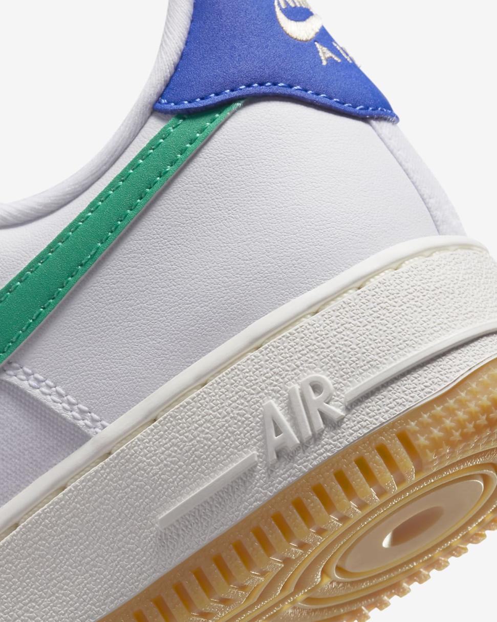 Nike Air Force 1 '07 White/Game Royal/Sanddrift/Stadium Green | Womens Nike First Day Kicks