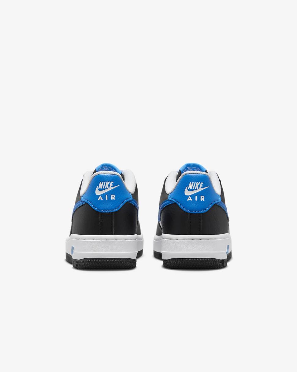Nike Air Force 1 Black/White/Light Photo Blue | Kids Nike Tween Collection