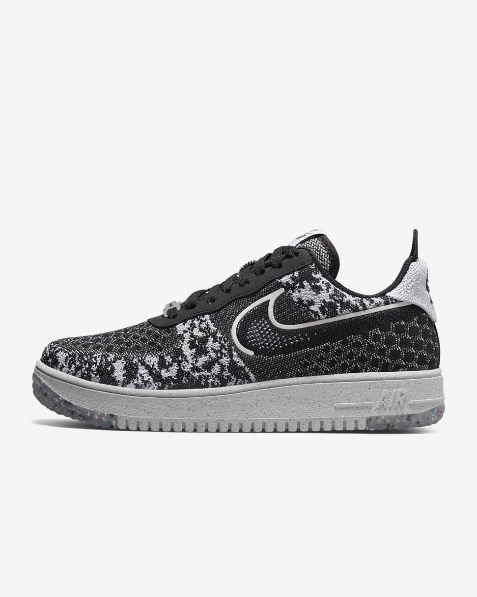 Nike Air Force 1 Crater Flyknit Next Nature Black/White/Pure Platinum/Black | Mens Nike Lifestyle