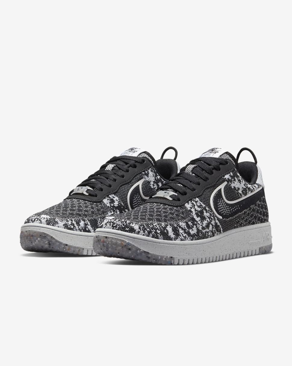 Nike Air Force 1 Crater Flyknit Next Nature Black/White/Pure Platinum/Black | Mens Nike Lifestyle