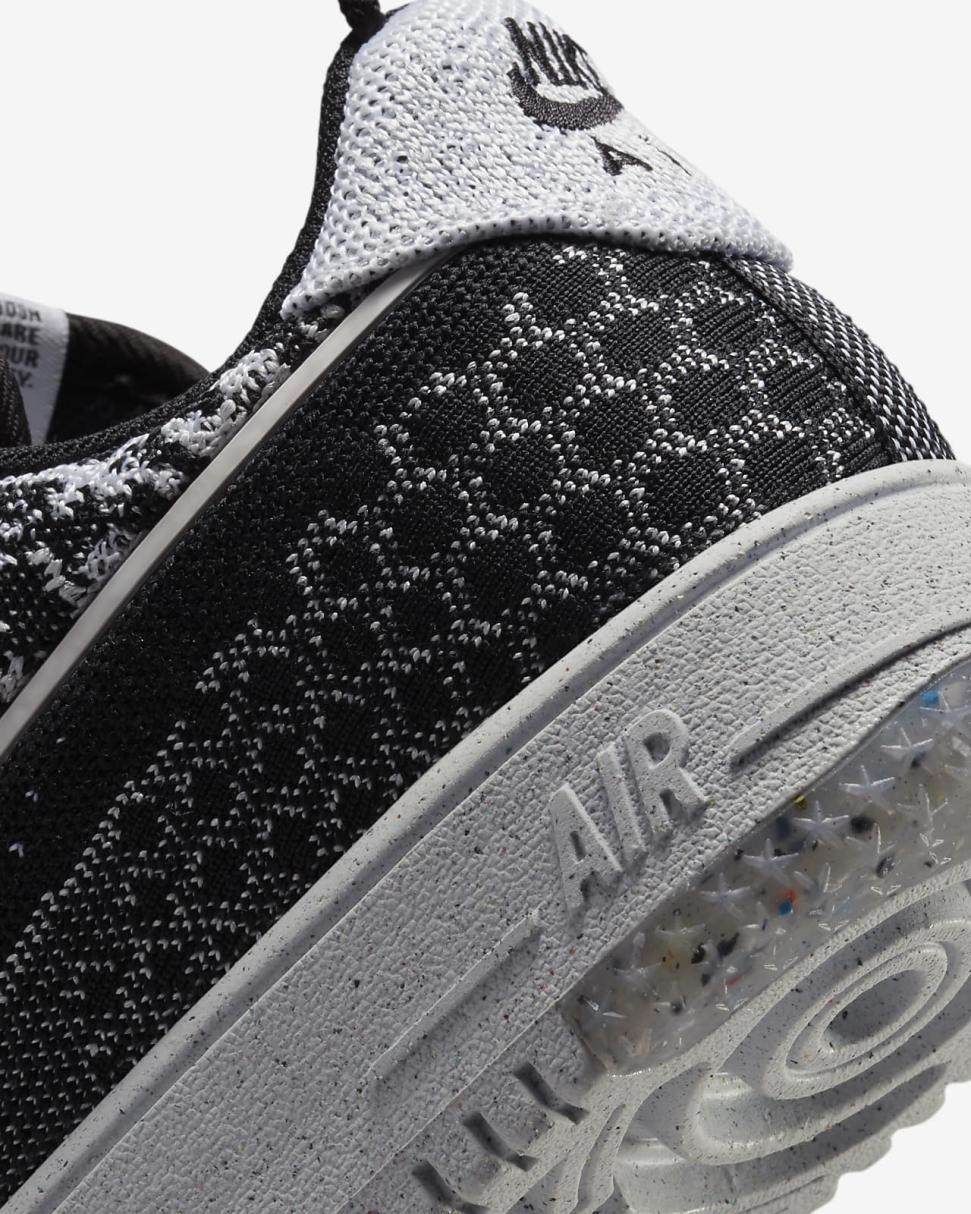 Nike Air Force 1 Crater Flyknit Next Nature Black/White/Pure Platinum/Black | Mens Nike Lifestyle