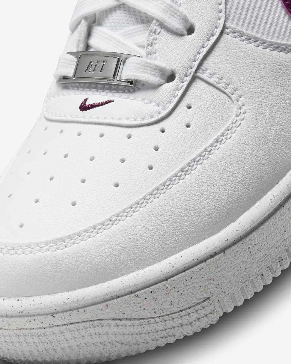Nike Air Force 1 Crater Next Nature White/Volt/Pure Platinum/Sangria | Kids Nike Air Force 1