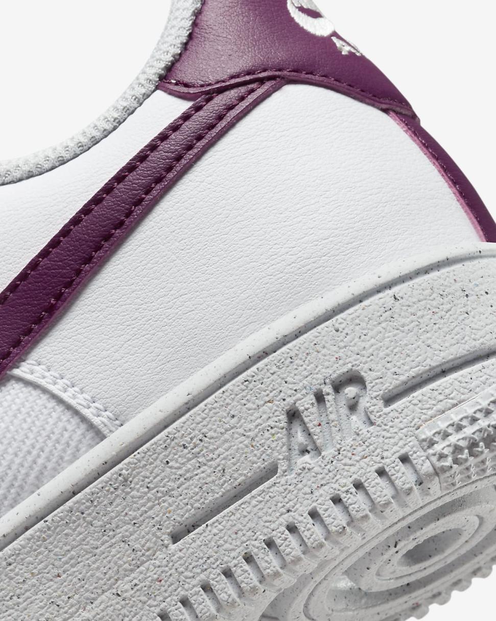 Nike Air Force 1 Crater Next Nature White/Volt/Pure Platinum/Sangria | Kids Nike Air Force 1