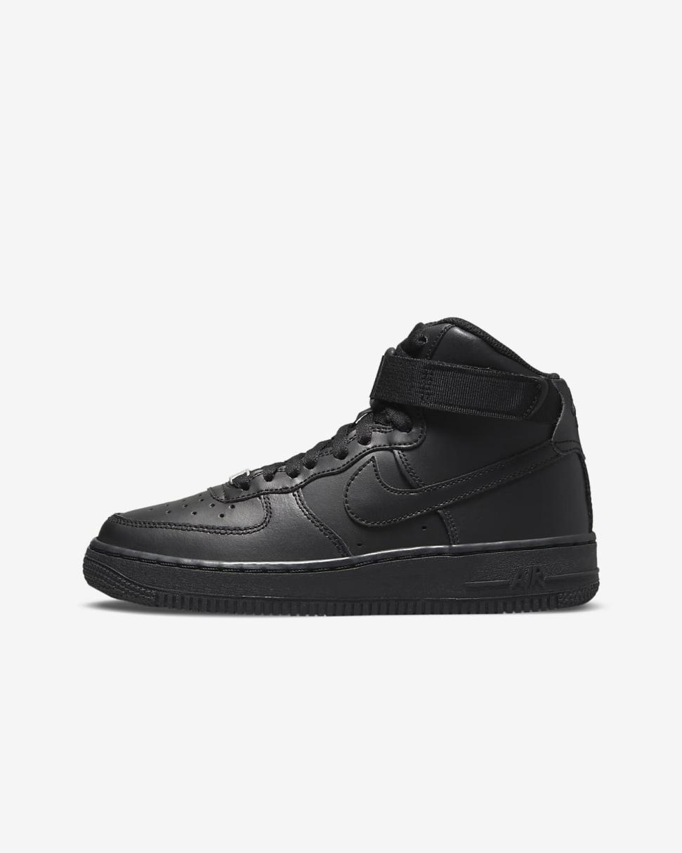 Nike Air Force 1 High LE Black/Black | Kids Nike Air Force 1