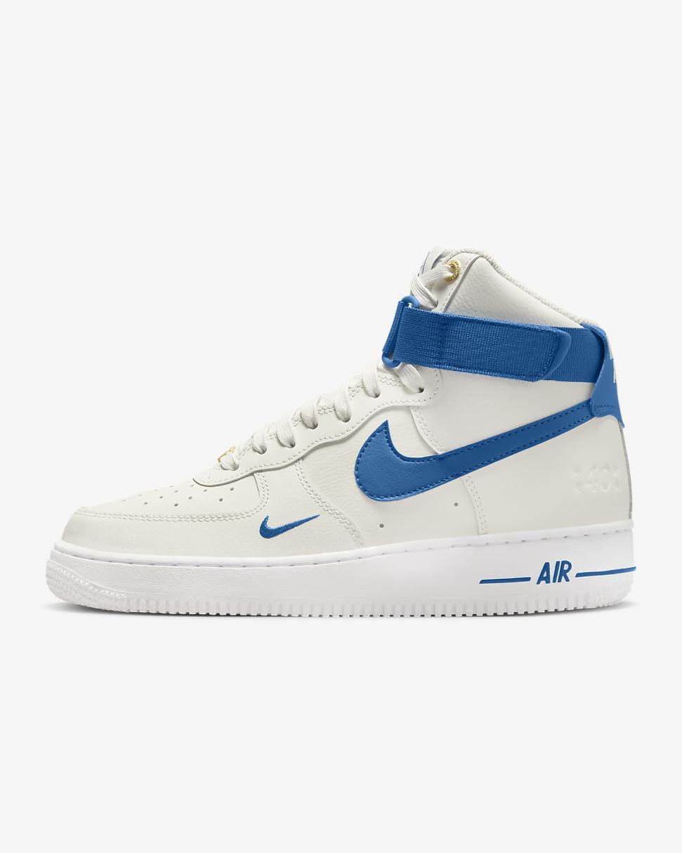 Nike Air Force 1 High SE Sail/White/Metallic Gold/Blue Jay | Womens Nike Lifestyle