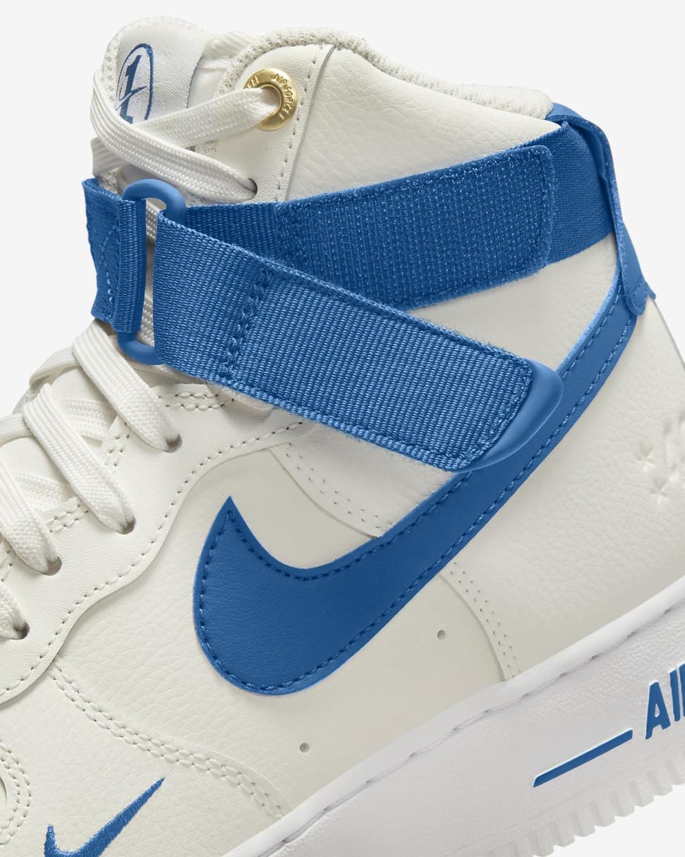 Nike Air Force 1 High SE Sail/White/Metallic Gold/Blue Jay | Womens Nike Lifestyle