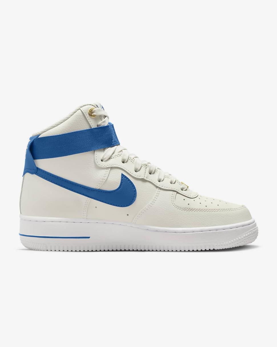 Nike Air Force 1 High SE Sail/White/Metallic Gold/Blue Jay | Womens Nike Lifestyle