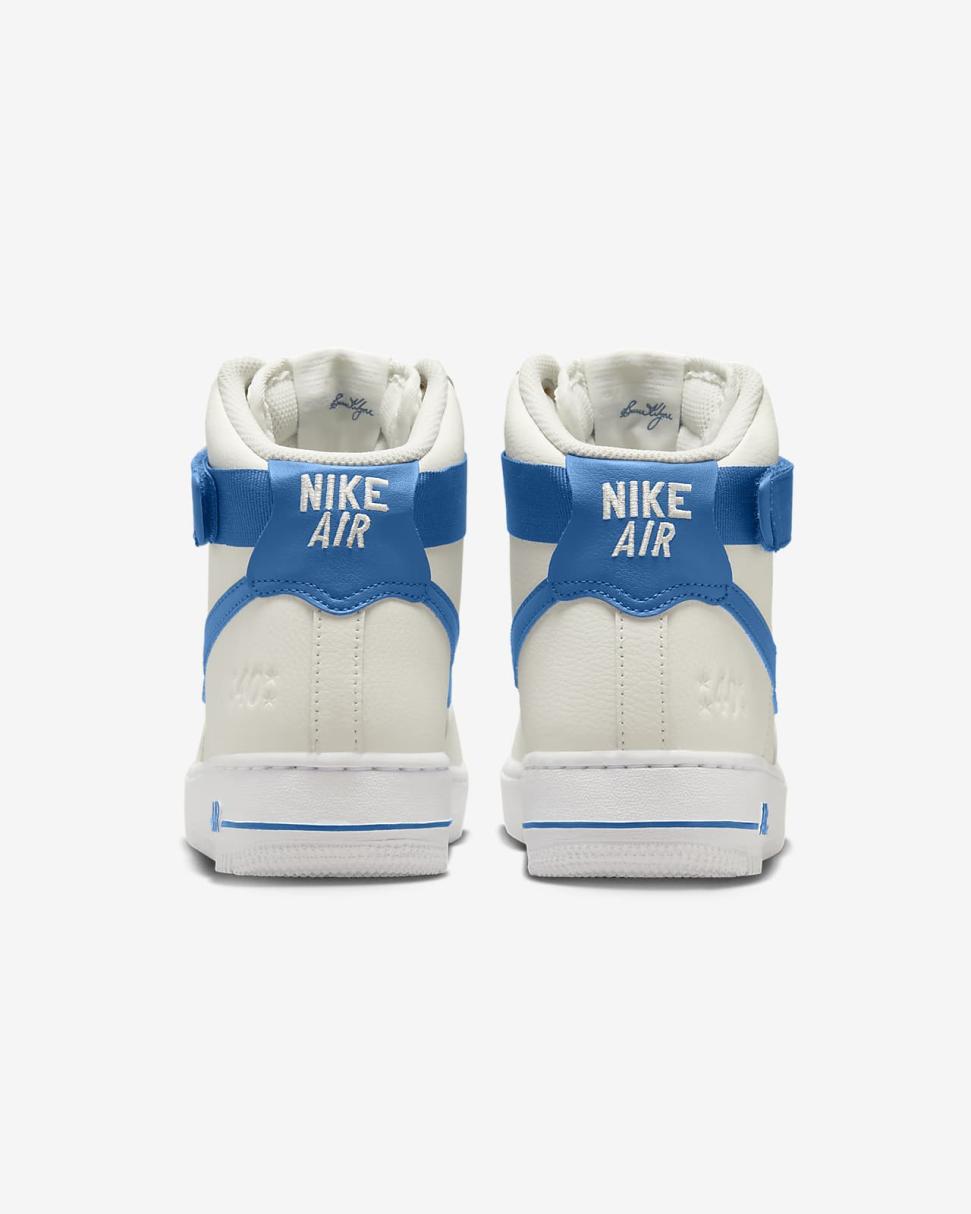 Nike Air Force 1 High SE Sail/White/Metallic Gold/Blue Jay | Womens Nike Lifestyle