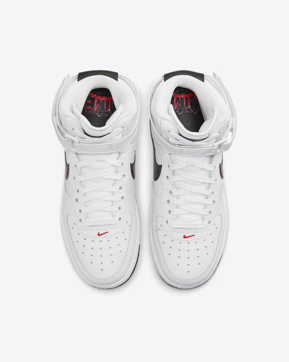 Nike Air Force 1 High White/Bright Crimson/Black | Kids Nike Air Force 1