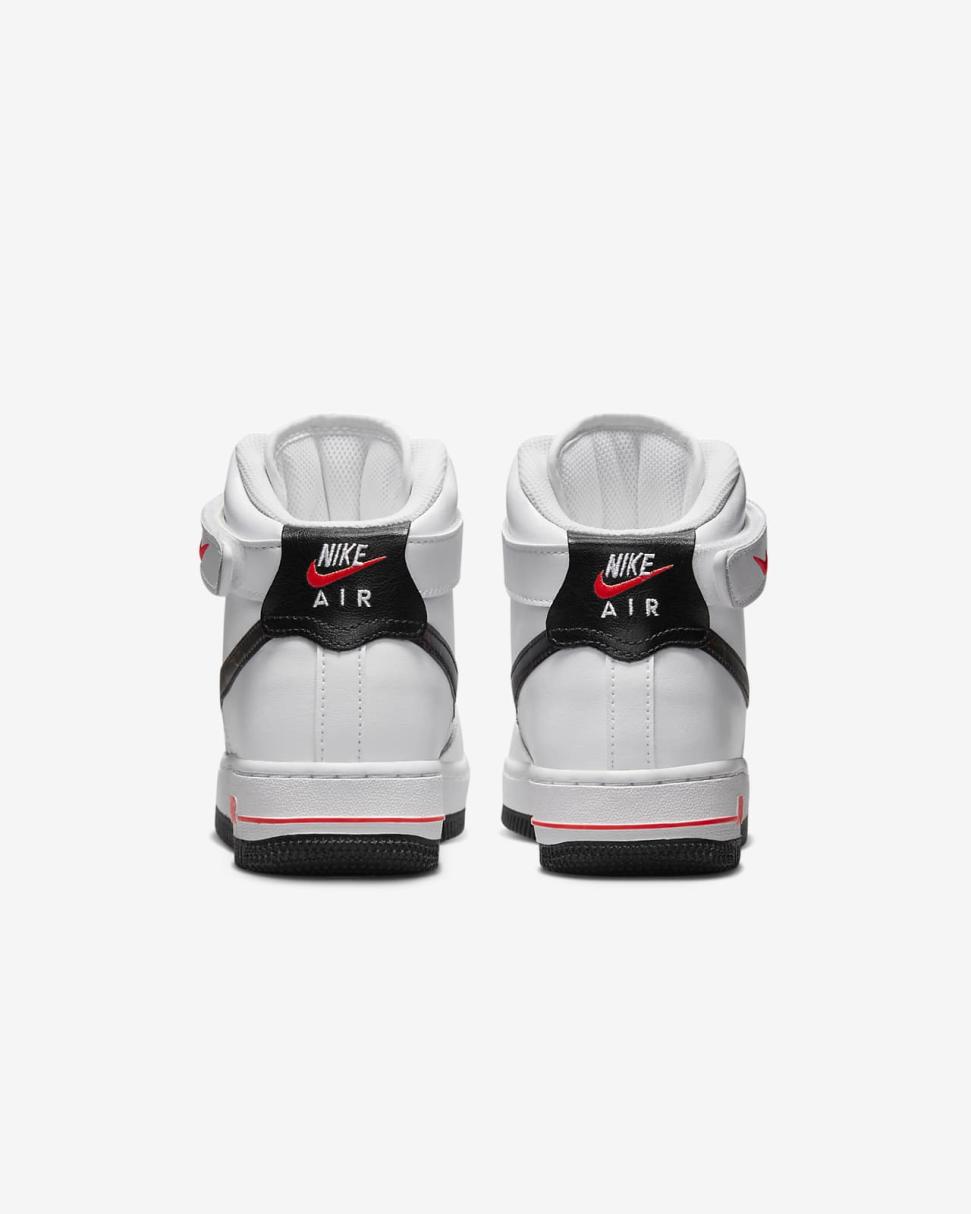 Nike Air Force 1 High White/Bright Crimson/Black | Kids Nike Air Force 1