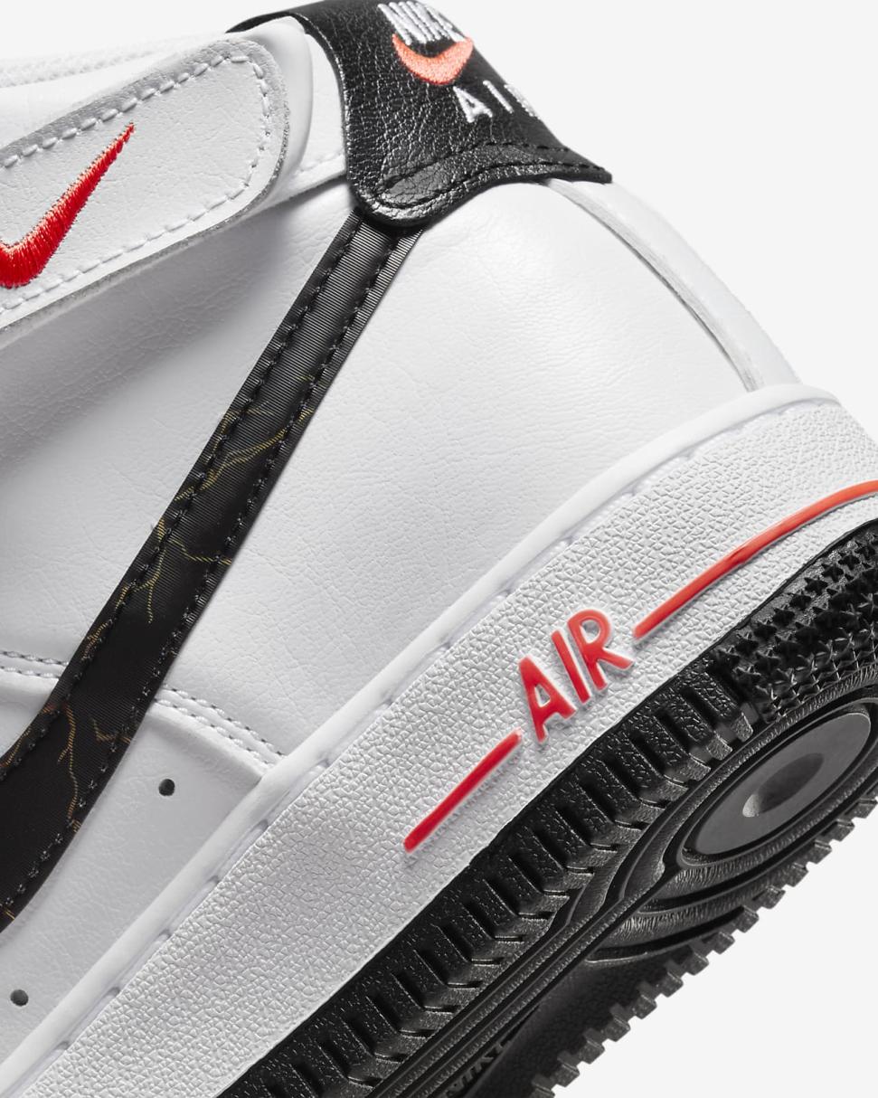Nike Air Force 1 High White/Bright Crimson/Black | Kids Nike Air Force 1