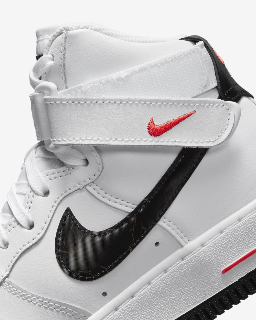 Nike Air Force 1 High White/Bright Crimson/Black | Kids Nike Air Force 1