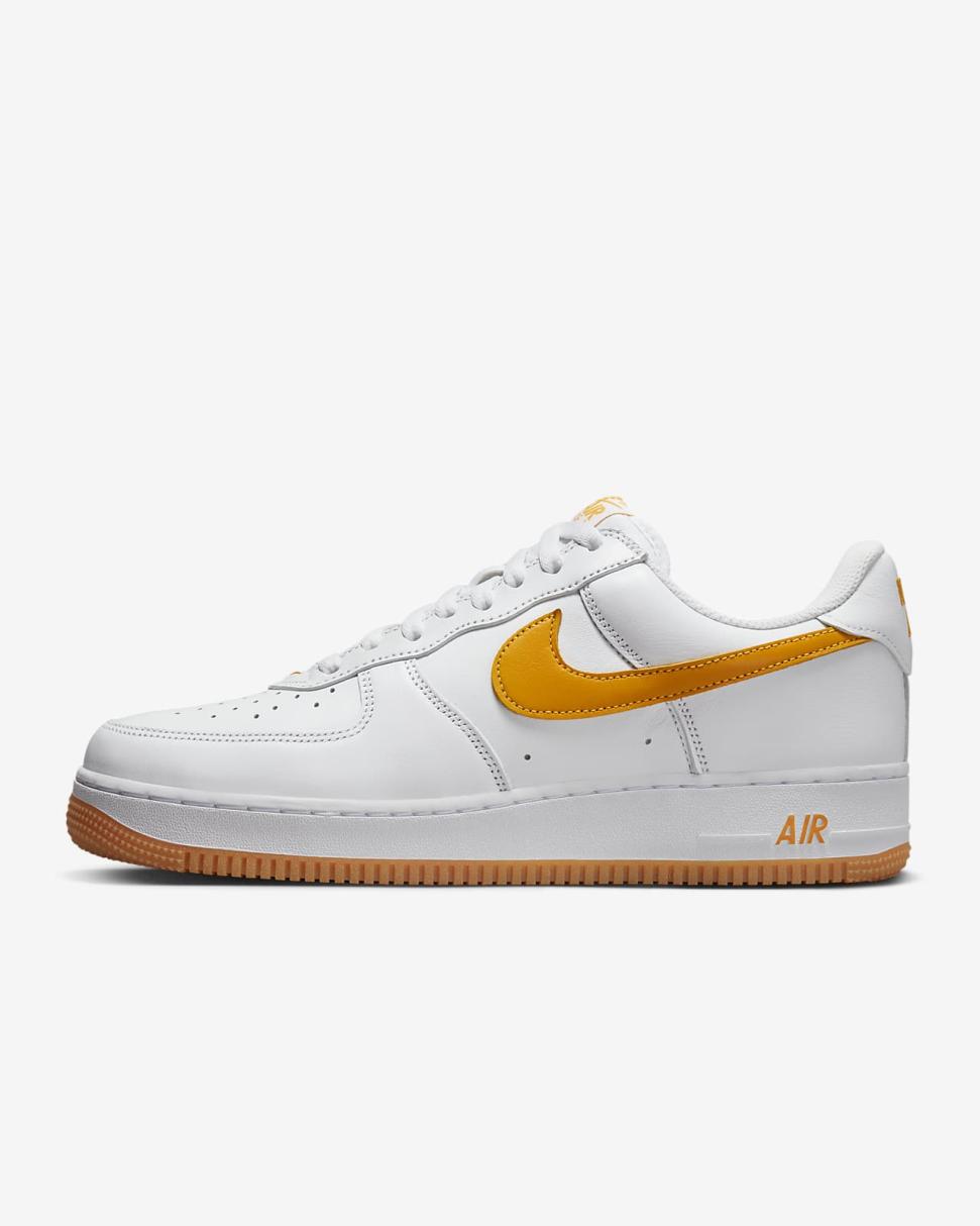 Nike Air Force 1 Low Retro White/Gum Yellow/University Gold | Mens Nike Lifestyle