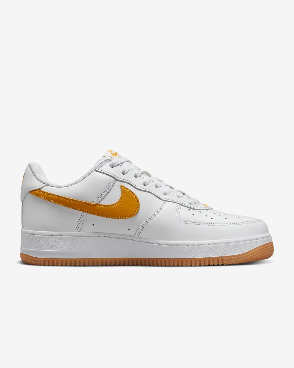 Nike Air Force 1 Low Retro White/Gum Yellow/University Gold | Mens Nike Lifestyle