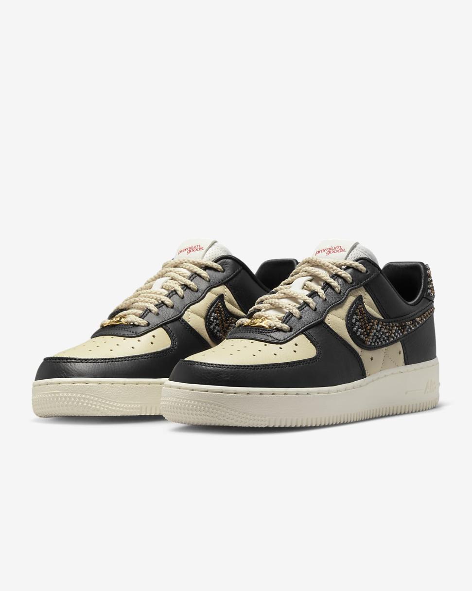 Nike Air Force 1 Low X Premium Goods Black/Sand/Sail/Multi-Color | Womens Nike Lifestyle