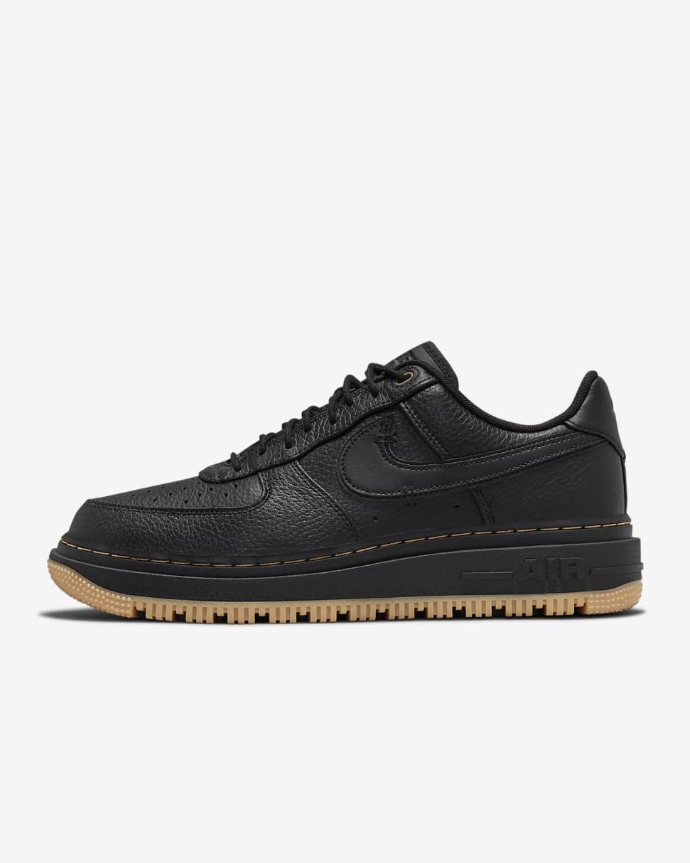 Nike Air Force 1 Luxe Black/Bucktan/Gum Yellow/Black | Mens Nike Lifestyle