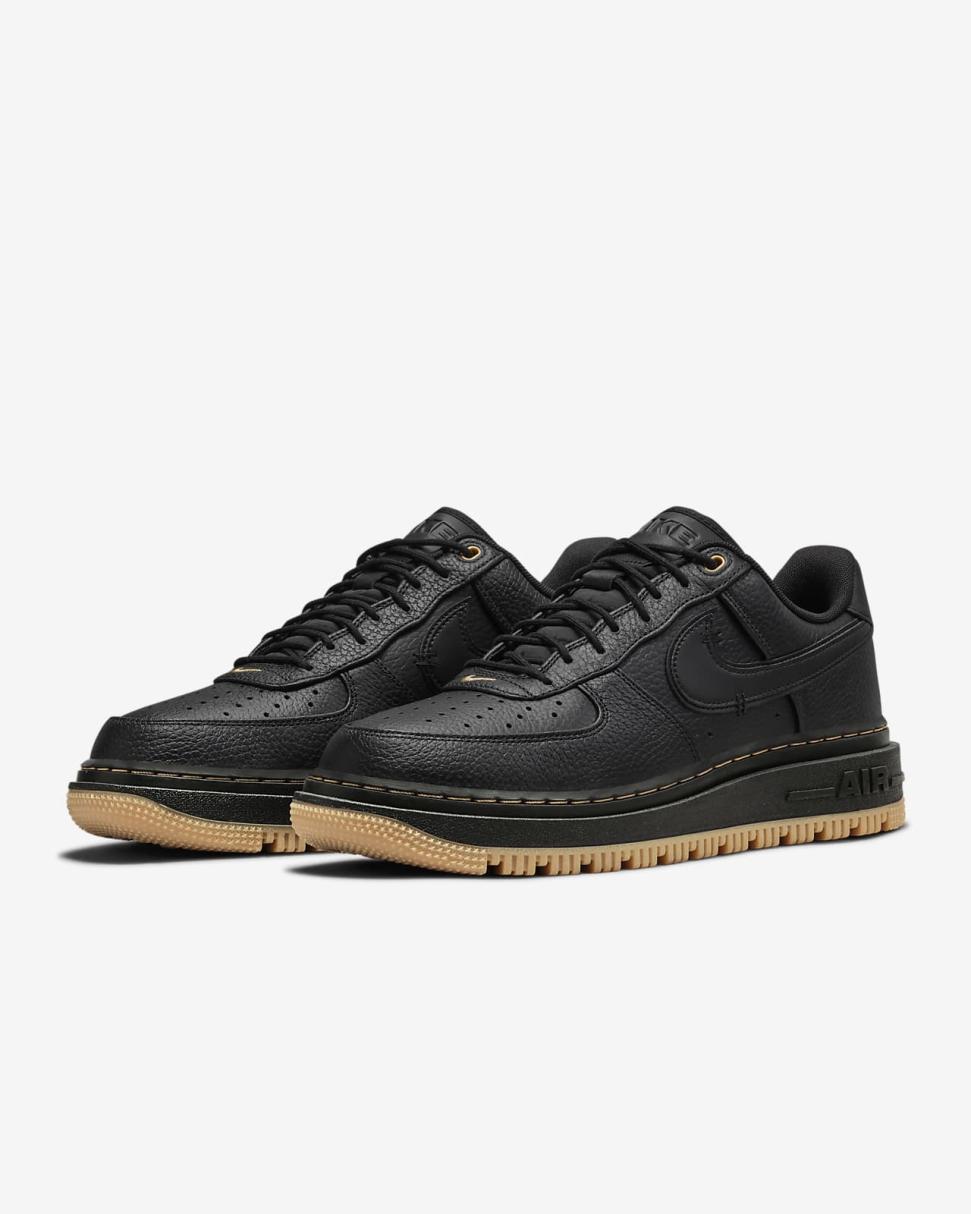 Nike Air Force 1 Luxe Black/Bucktan/Gum Yellow/Black | Mens Nike Lifestyle