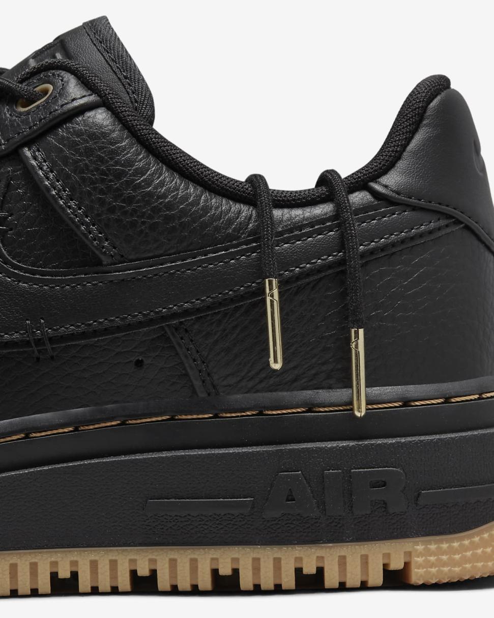 Nike Air Force 1 Luxe Black/Bucktan/Gum Yellow/Black | Mens Nike Lifestyle
